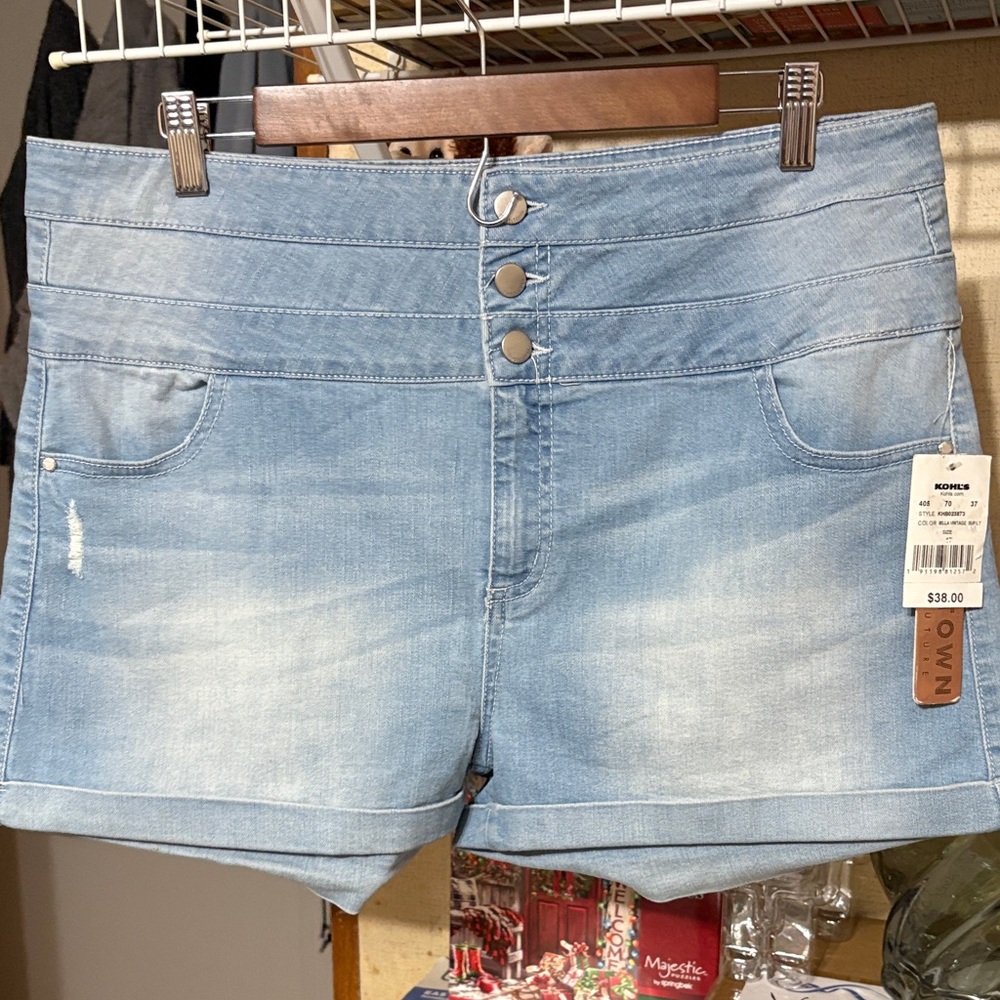 Tinseltown Light Blue Jean Shorts